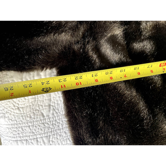 Gorgeous Sears Fashions Vintage Dark Brown Faux Fur Coat. Size L-XL - Picture 7 of 7